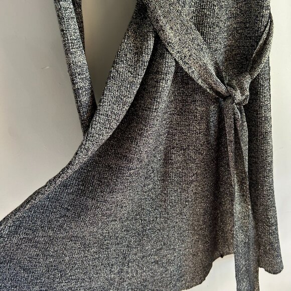 Alex Marie Nicole | Tie Front Sweater Dress Black/Gold | Size Large Women's - Picture 7 of 16